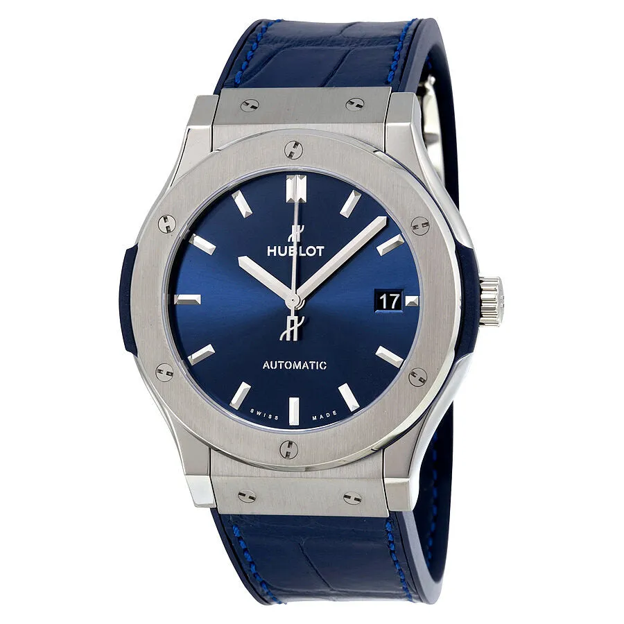 Hublot Classic Fusion Automatic Blue Sunray Dial Titanium Men's Watch 511.NX.7170.LR