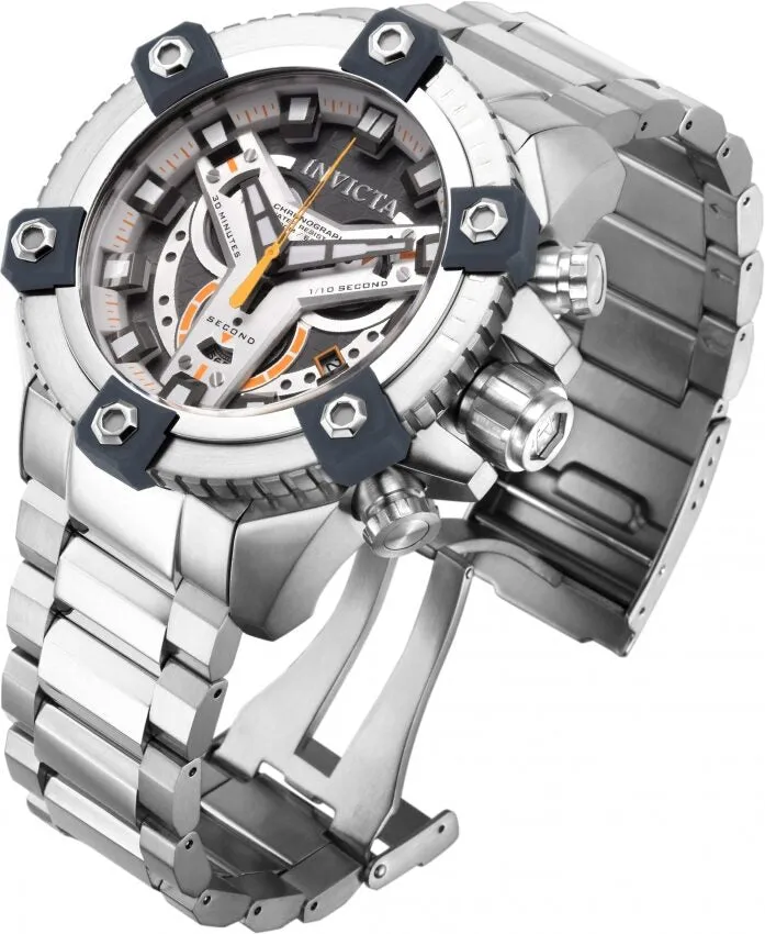 Invicta Coalition Forces Chronograph Silver and Grey Dial Stainless Steel Men's Watch 19579