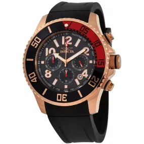 Invicta Pro Diver Chronograph Black Carbon Fiber Dial Black Coke Bezel Men's Watch 13731