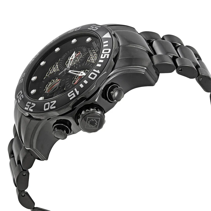 Invicta Pro Diver Chronograph Black Open Weave Dial Men's Watch 19838