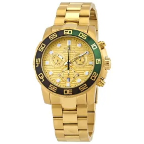 Invicta Pro Diver Chronograph Gold Dial Yellow Gold-plated Men's Watch 21554