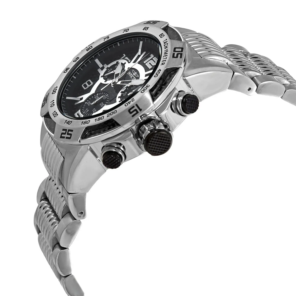 Invicta Speedway Chronograph Black Carbon Fiber  Dial Men's Watch 25285