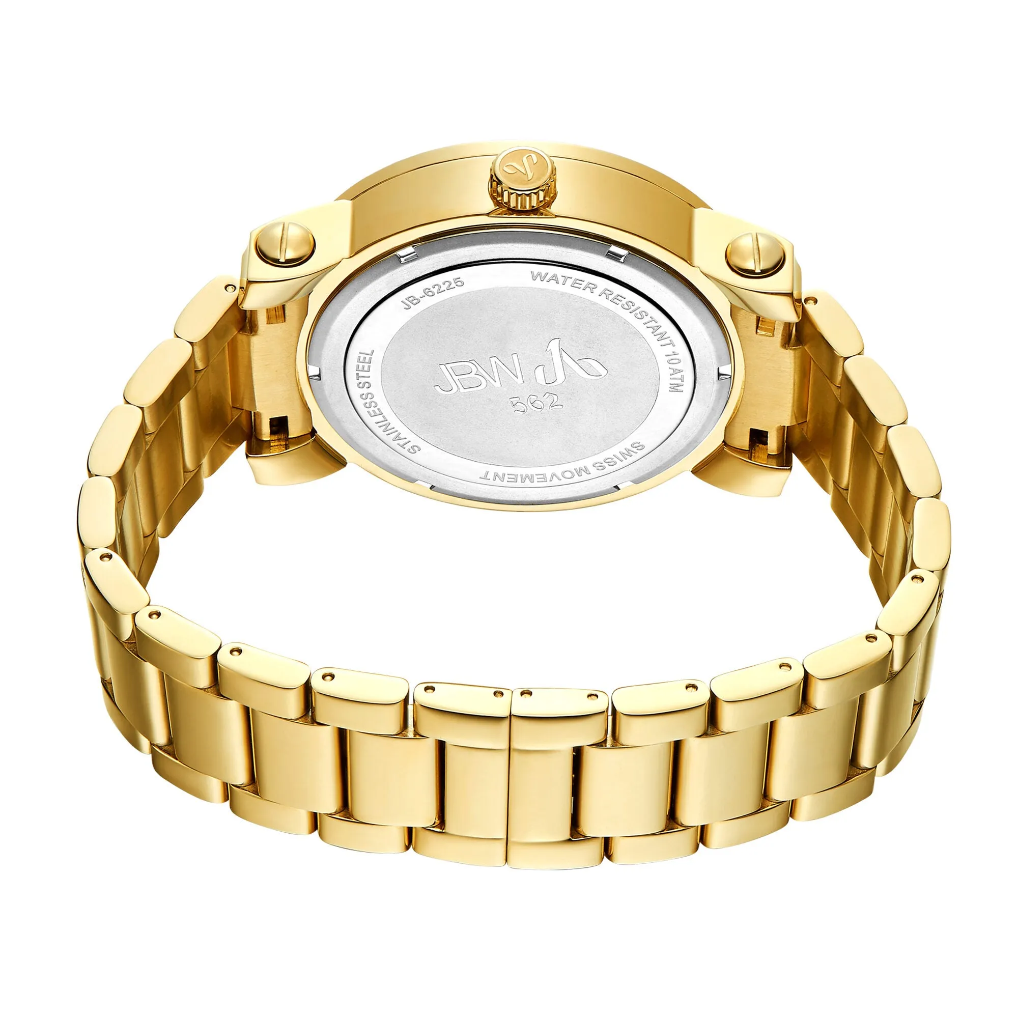 JBW 562 Diamond Gold Dial Yellow Gold-plated Men's Watch JB-6225-M