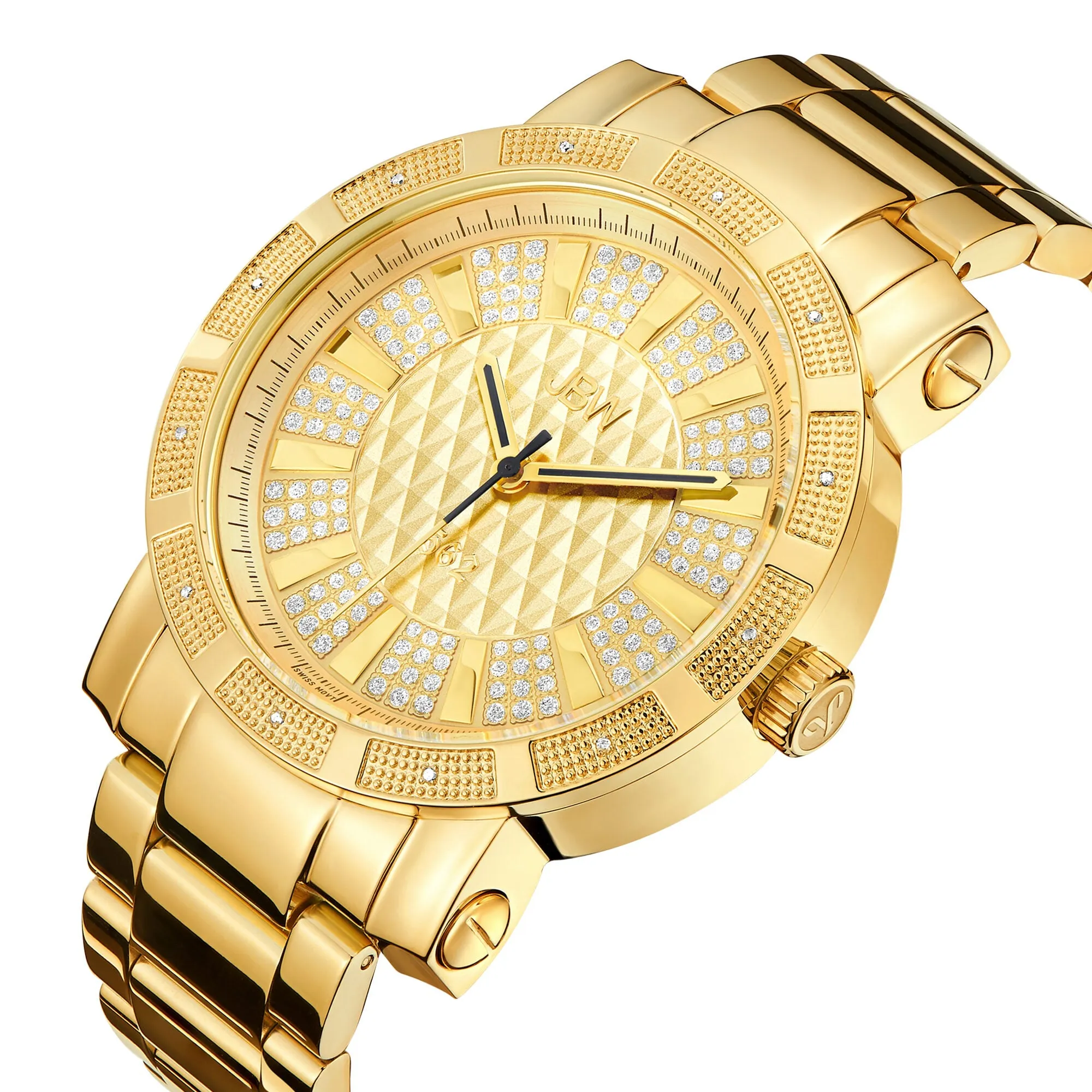 JBW 562 Diamond Gold Dial Yellow Gold-plated Men's Watch JB-6225-M