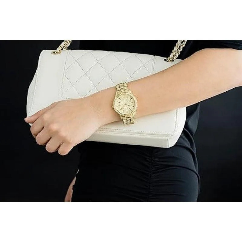 JBW Cristal 0.12 ctw Diamond 18k Gold-Plated Stainless-Steel Women's Watch - J6346A