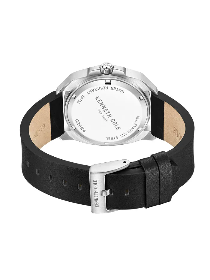 KENNETH COLE LEATHER STRAP DRESS SPORT MEN'S WATCH