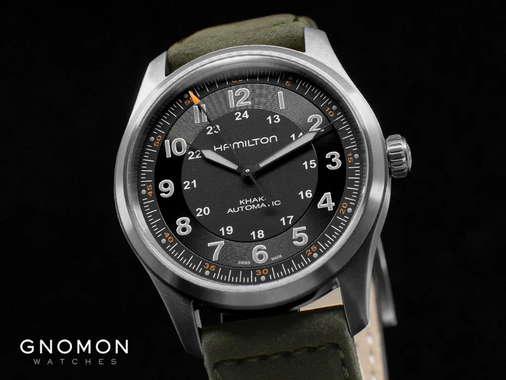 Khaki Field Titanium Auto 38 Black Ref. H70205830