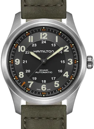 Khaki Field Titanium Auto 38 Black Ref. H70205830