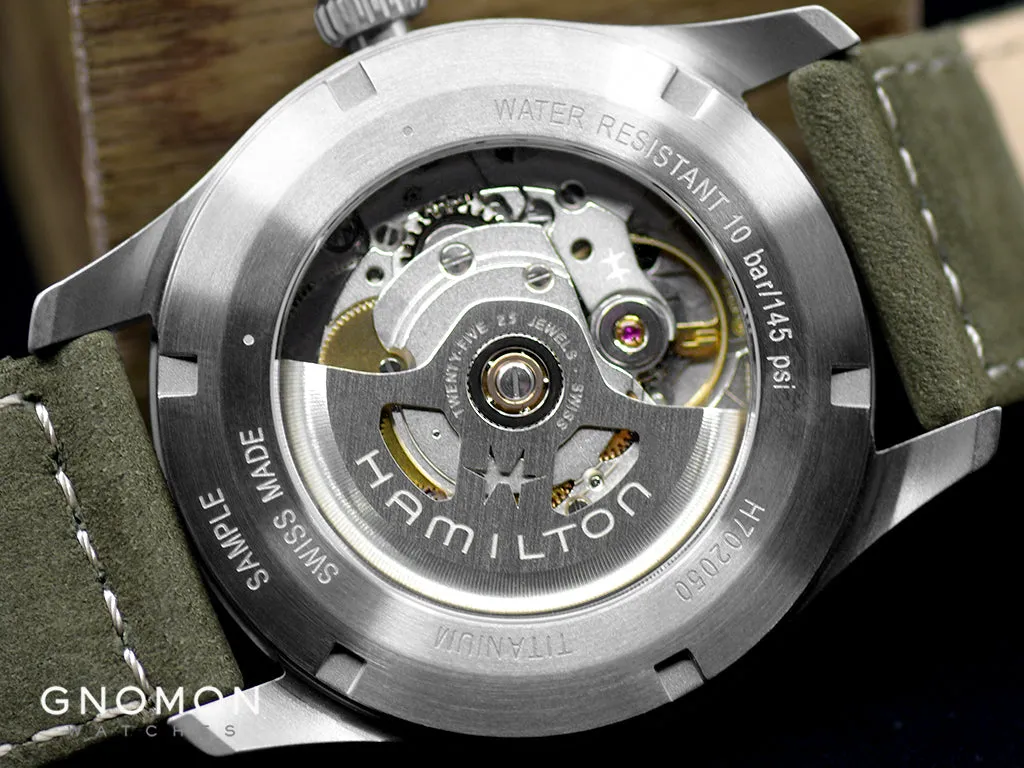 Khaki Field Titanium Auto 38 Black Ref. H70205830