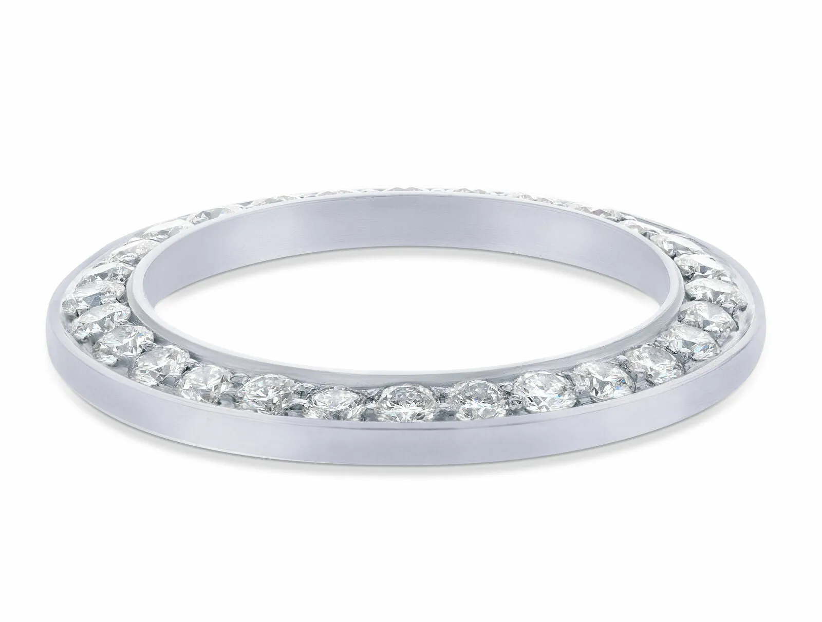 LADIES 2CT BEAD SET 18KW DIAMOND BEZEL FOR 26MM ROLEX DATE, DATEJUST SUPERIOR