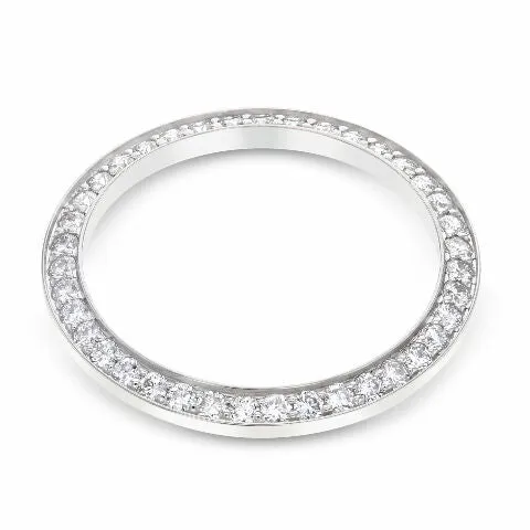 LADIES WHITE GOLD BEAD SET DIAMOND BEZEL FOR ROLEX DATE, DATEJUST, PRESIDENT 26M