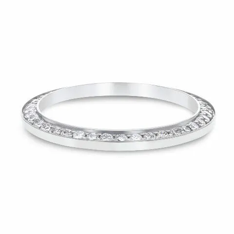 LADIES WHITE GOLD BEAD SET DIAMOND BEZEL FOR ROLEX DATE, DATEJUST, PRESIDENT 26M