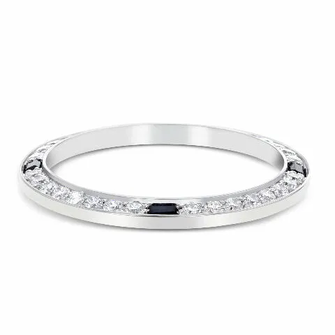 LADY 1CT BEAD SET DIAMOND BEZEL 18KW FOR ROLEX DATEJUST, PRESIDENT WITH SAPPHIRE