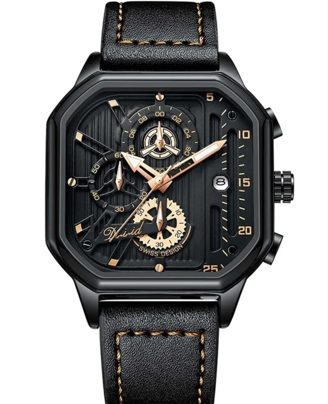 Large dial watch men's belt square watch men's S4802970