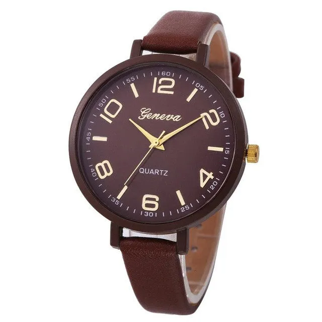 Leather Casual quartz-watch for Women