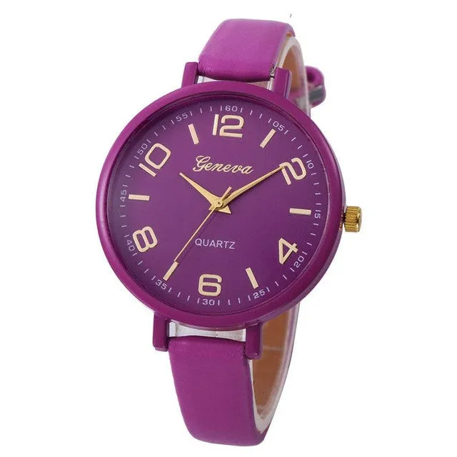 Leather Casual quartz-watch for Women