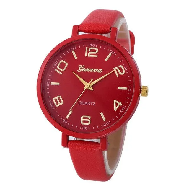 Leather Casual quartz-watch for Women
