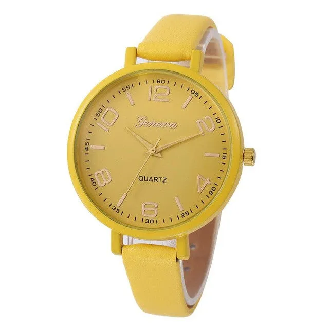 Leather Casual quartz-watch for Women