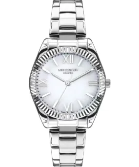 Lee Cooper  Women's Analog White Dial Silver Stainless Steel Strap Watch, LC07459.320