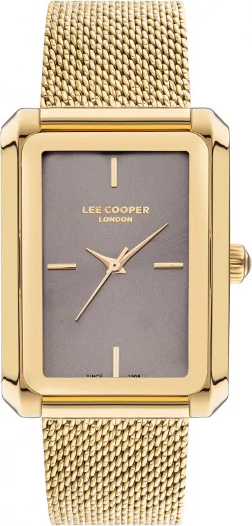 Lee Cooper Women's Watch Analog, Grey Dial Gold Mesh Strap, LC07809.270