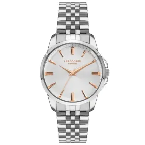 Lee Cooper Women's Watch Analog, Silver Dial,  Silver Stainless SteelStrap, LC07420.330