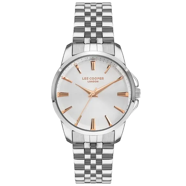 Lee Cooper Women's Watch Analog, Silver Dial,  Silver Stainless SteelStrap, LC07420.330