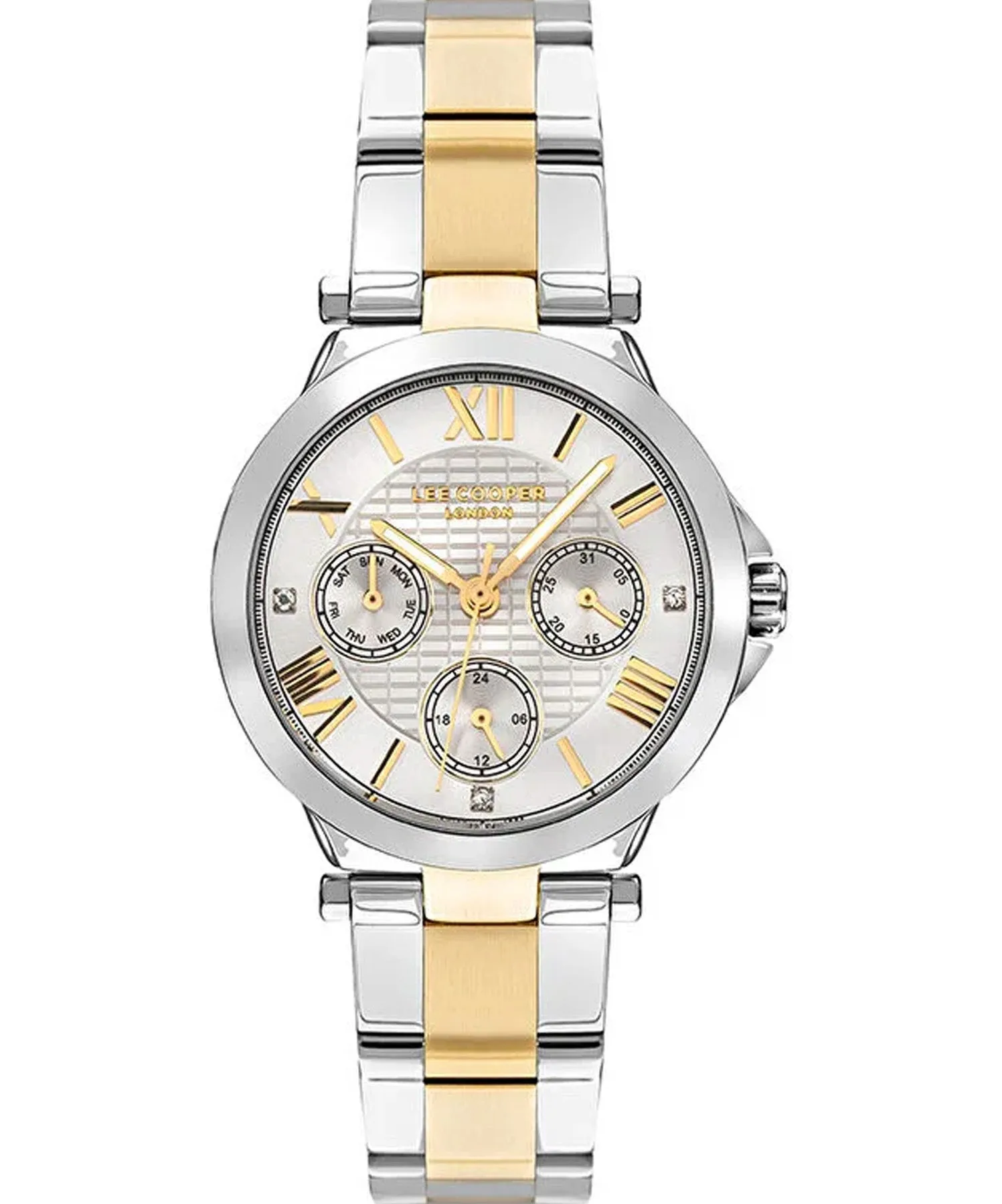 Lee Cooper  Women's Watch Silver Dial Two Toned Stainless Steel Strap, LC07445.230
