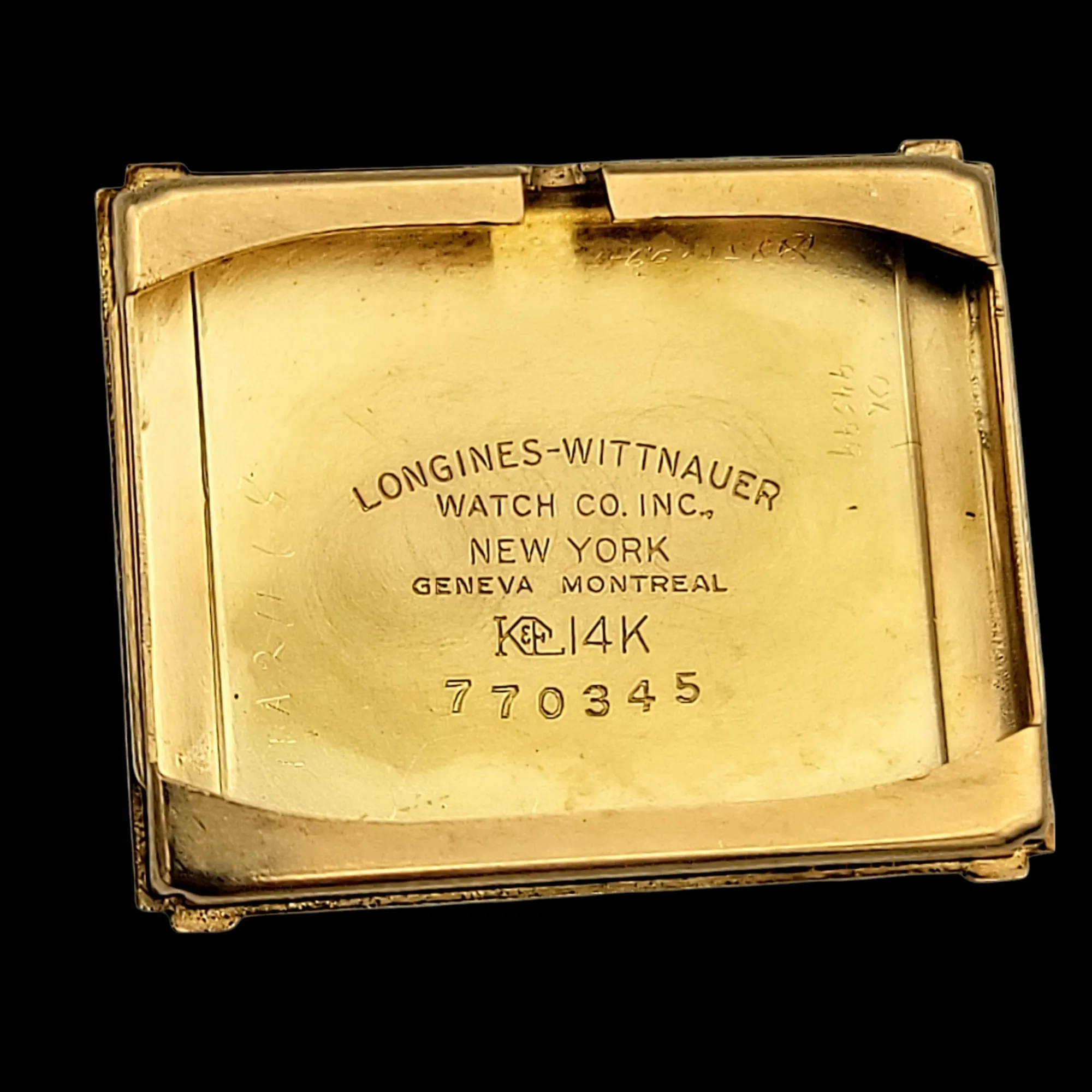 LONGINES 14K Solid Gold Watch Cal. 9L Swiss 1947