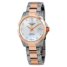 Longines Conquest Mother of Pearl Diamond Men's Watch L3.676.5.87.7