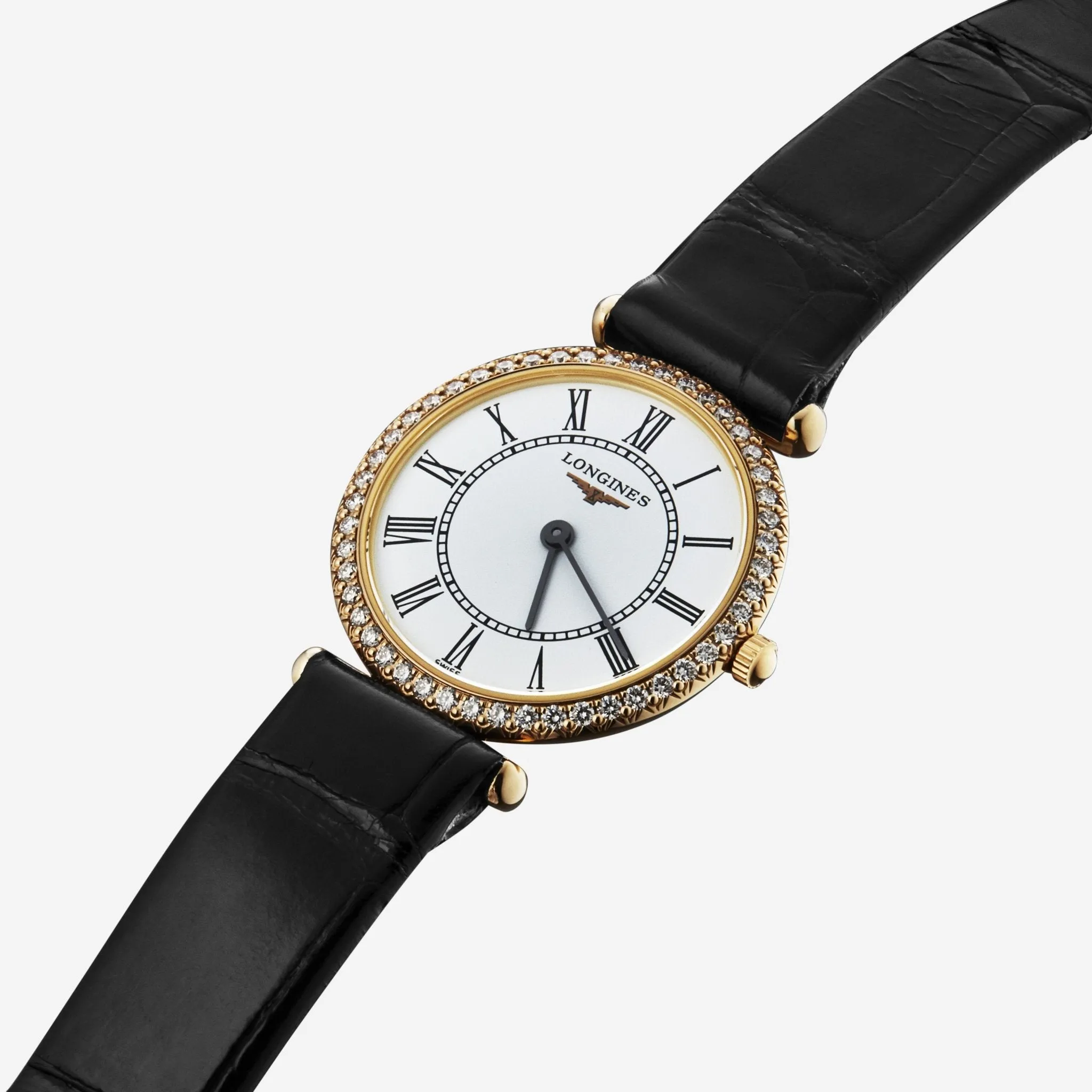 Longines La Grande White Dial Diamond Quartz Ladies Watch L4.191.9.11.0