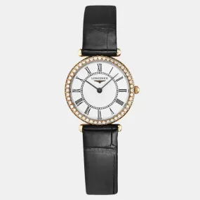 Longines La Grande White Dial Diamond Quartz Ladies Watch L4.191.9.11.0