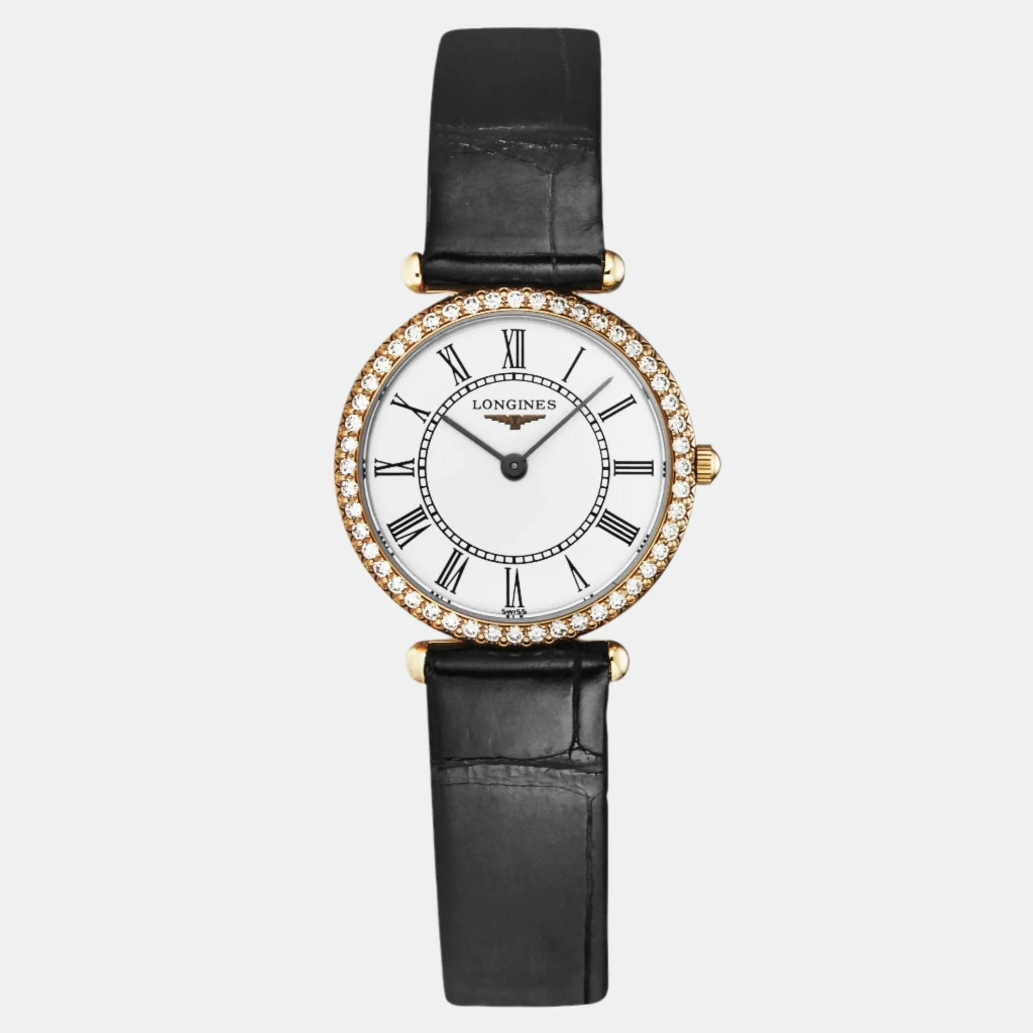 Longines La Grande White Dial Diamond Quartz Ladies Watch L4.191.9.11.0