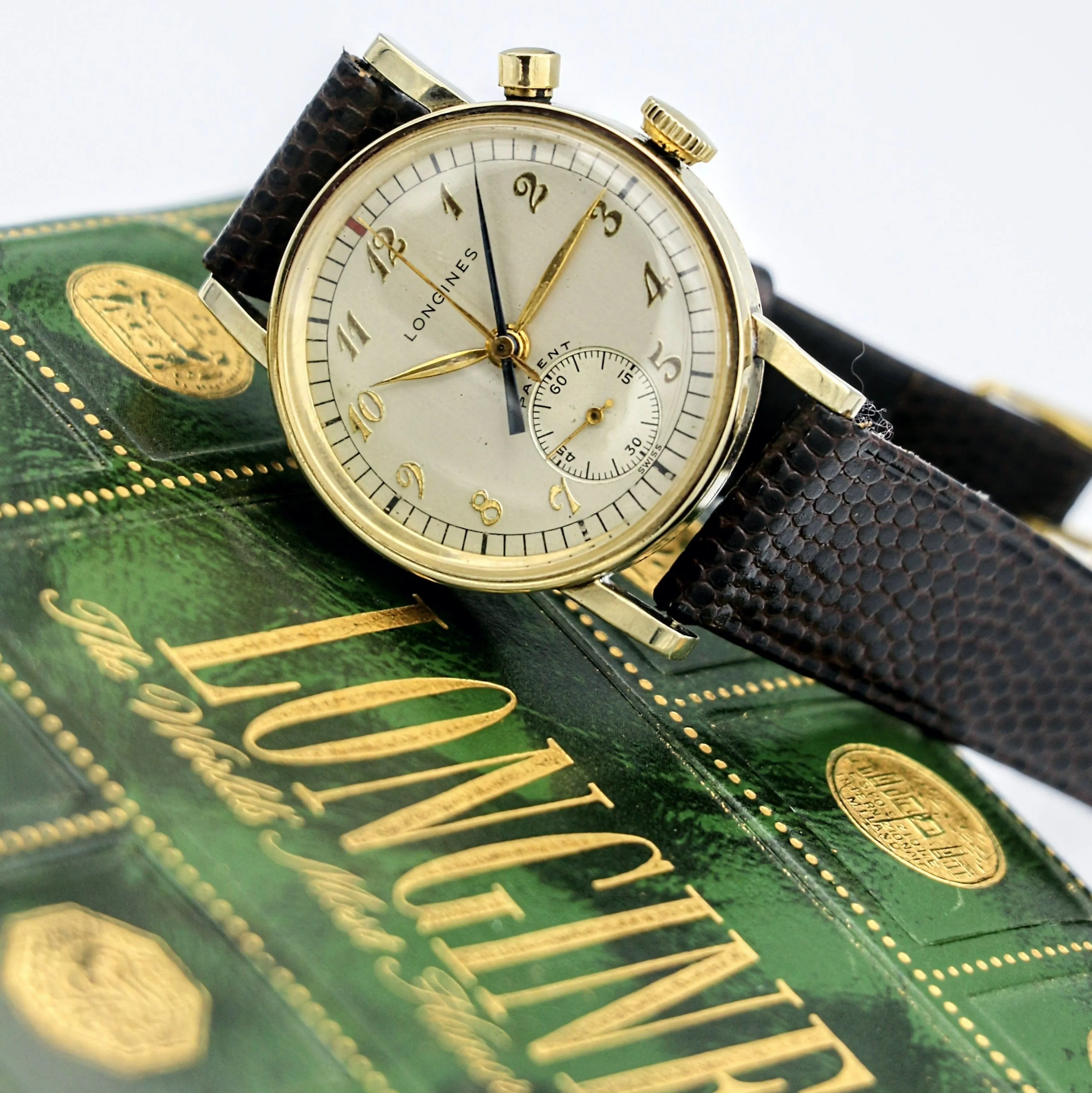 LONGINES Monopusher Chronograph Watch Chronostop Wristwatch - In Box!