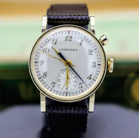 LONGINES Monopusher Chronograph Watch Chronostop Wristwatch - In Box!