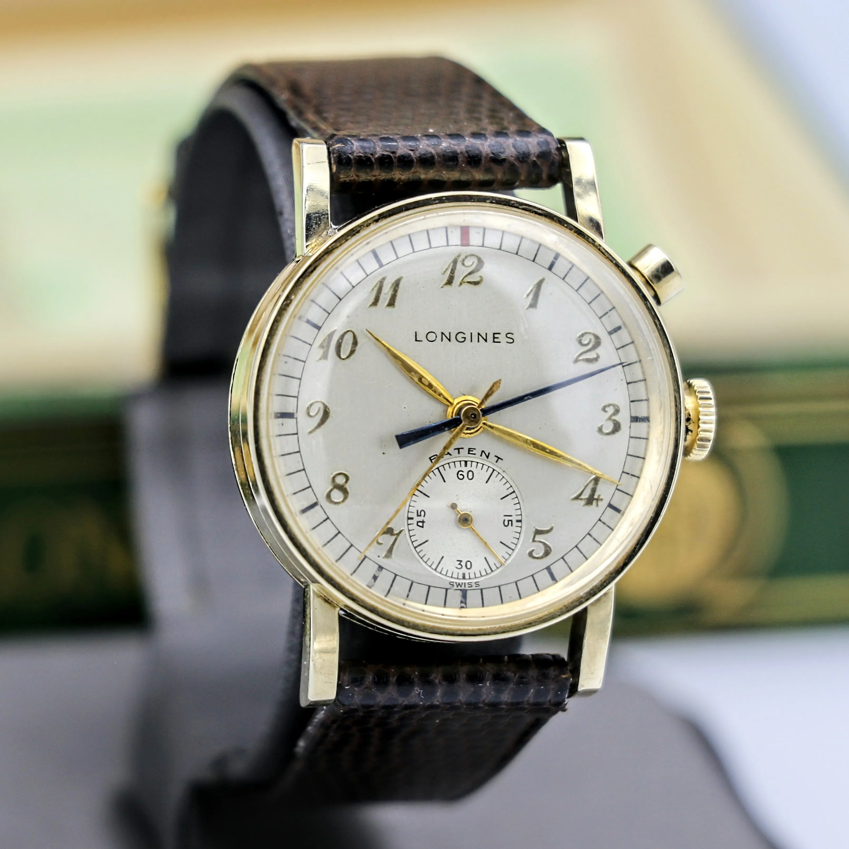 LONGINES Monopusher Chronograph Watch Chronostop Wristwatch - In Box!