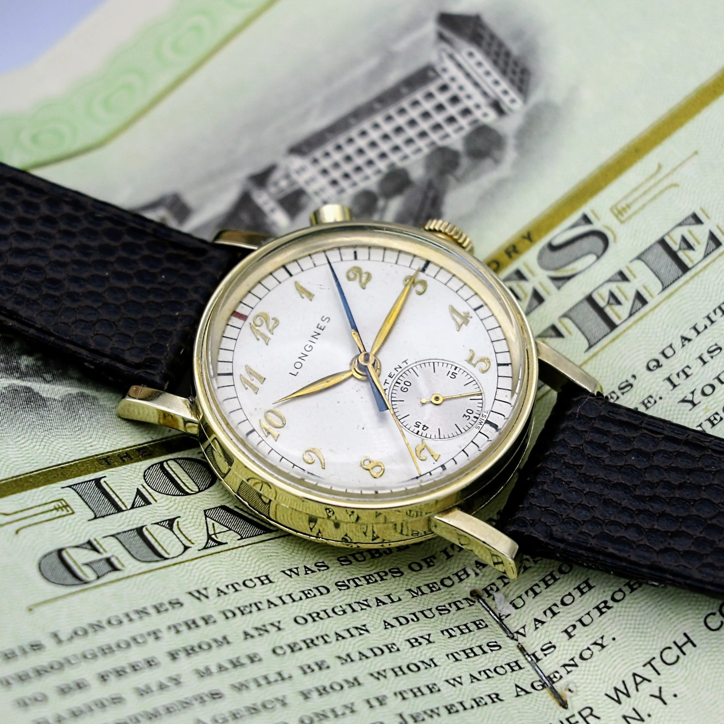 LONGINES Monopusher Chronograph Watch Chronostop Wristwatch - In Box!