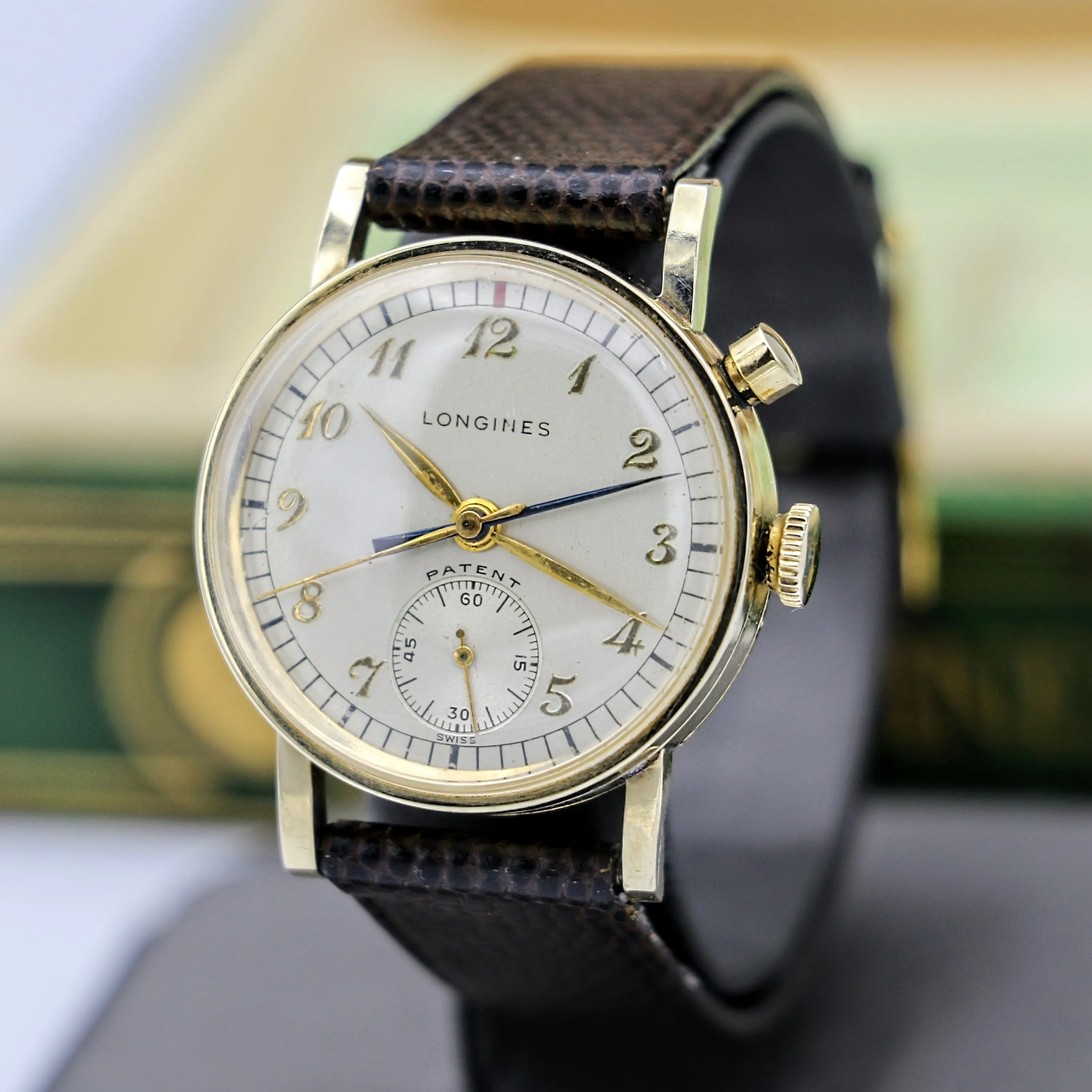 LONGINES Monopusher Chronograph Watch Chronostop Wristwatch - In Box!