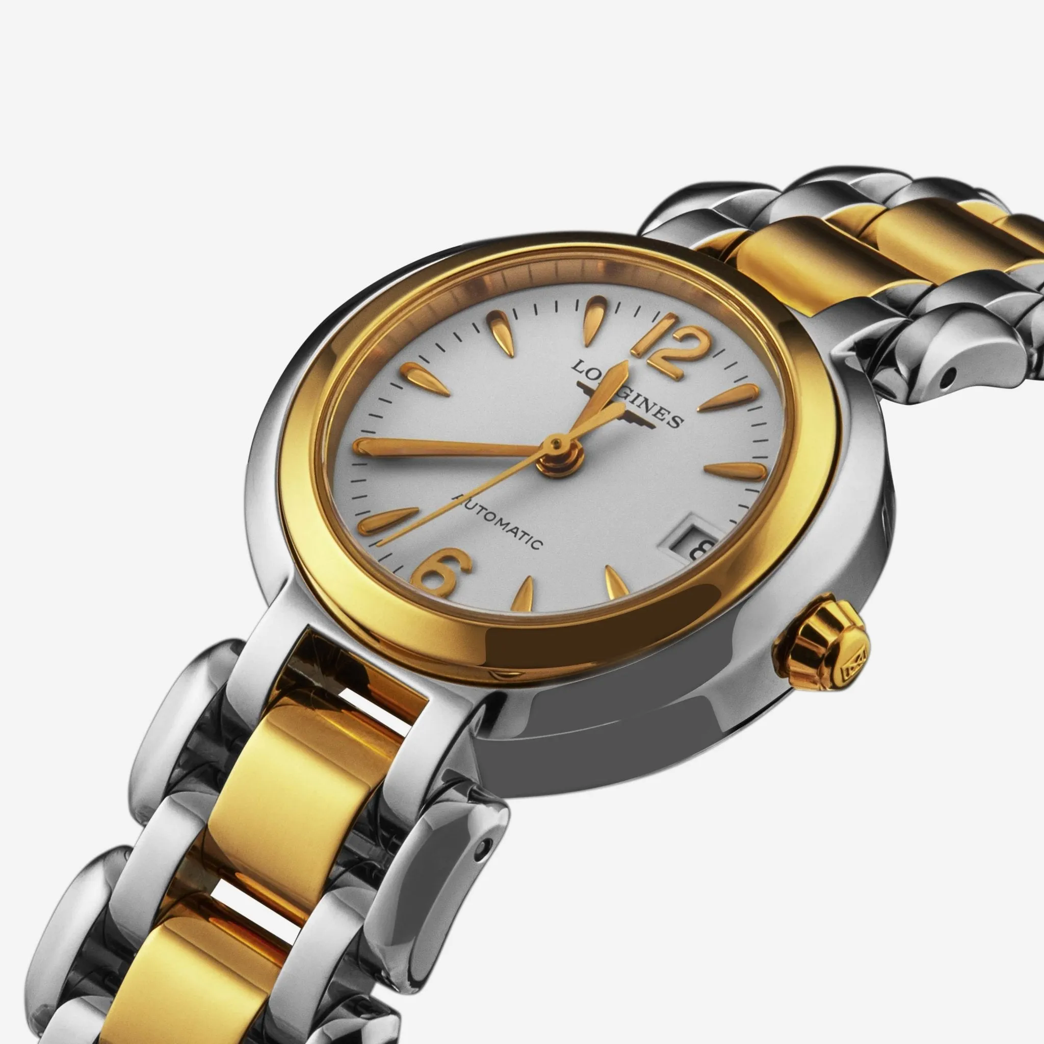Longines PrimaLuna Stainless Steel & 18K Rose Gold Automatic Ladies Watch L81115166