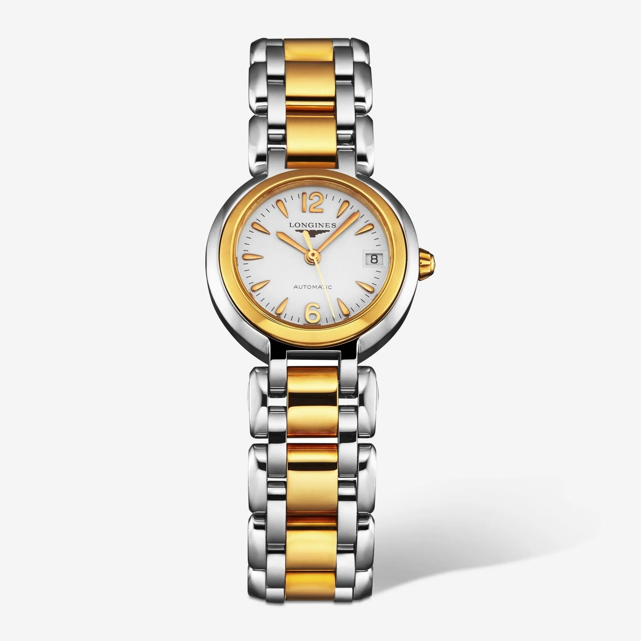 Longines PrimaLuna Stainless Steel & 18K Rose Gold Automatic Ladies Watch L81115166