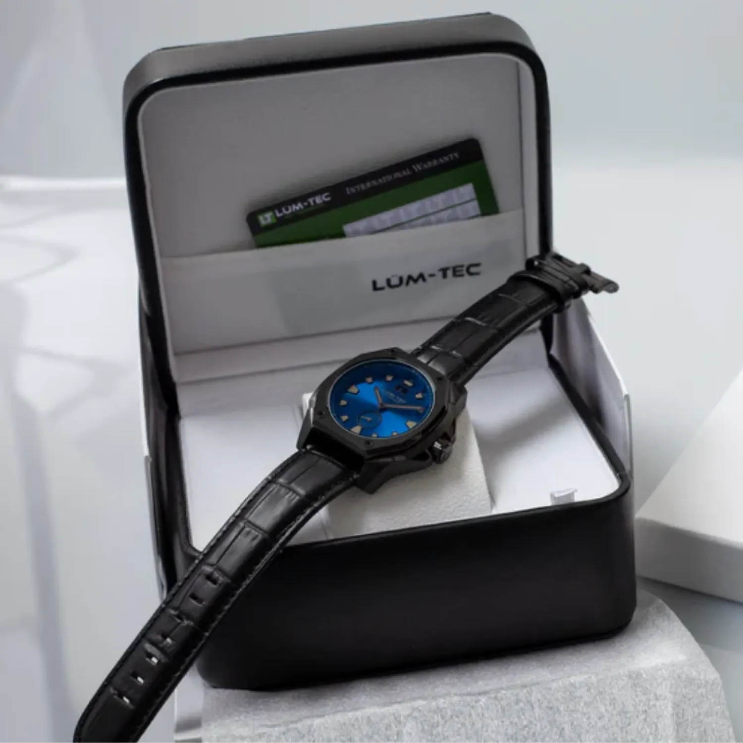 Lum-Tech Limited Edition Phantom V10 Wrist – Black Croc Leather Strap – V12 L04