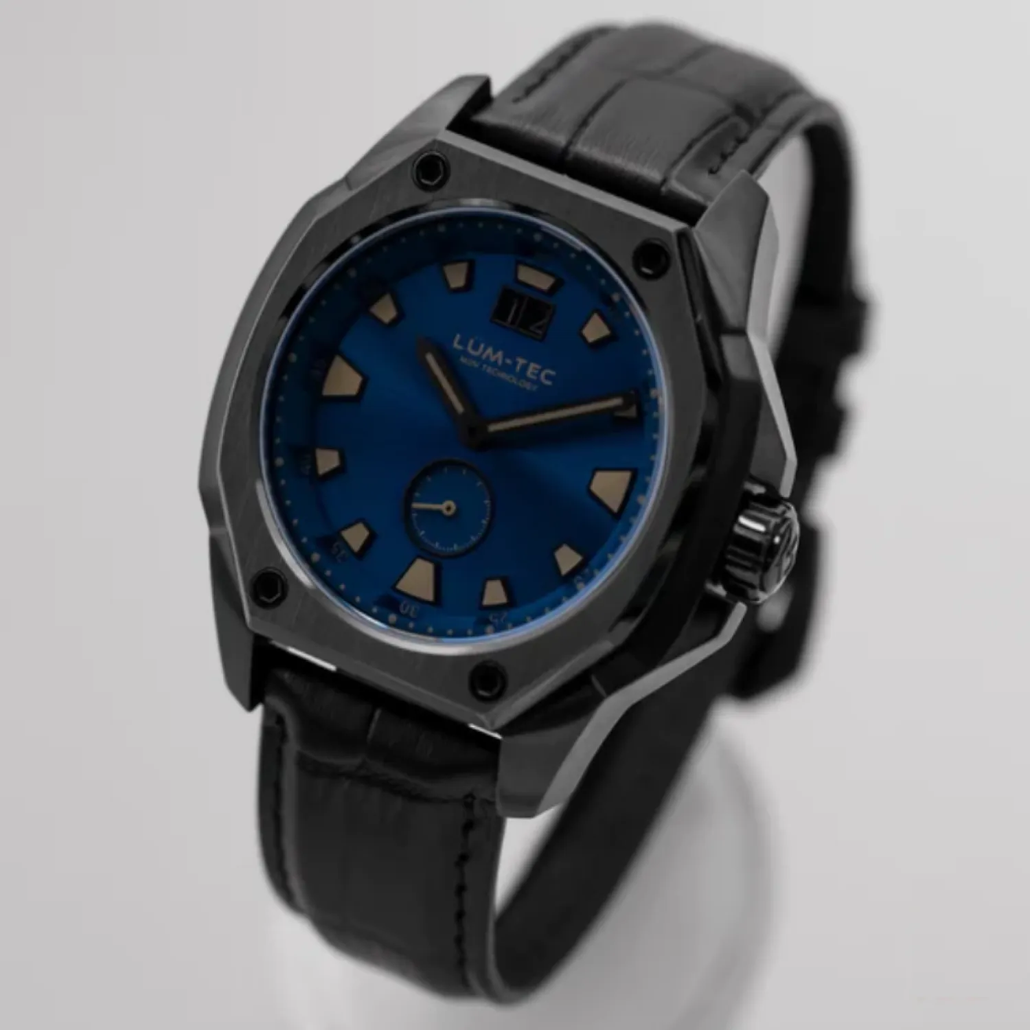 Lum-Tech Limited Edition Phantom V10 Wrist – Black Croc Leather Strap – V12 L04