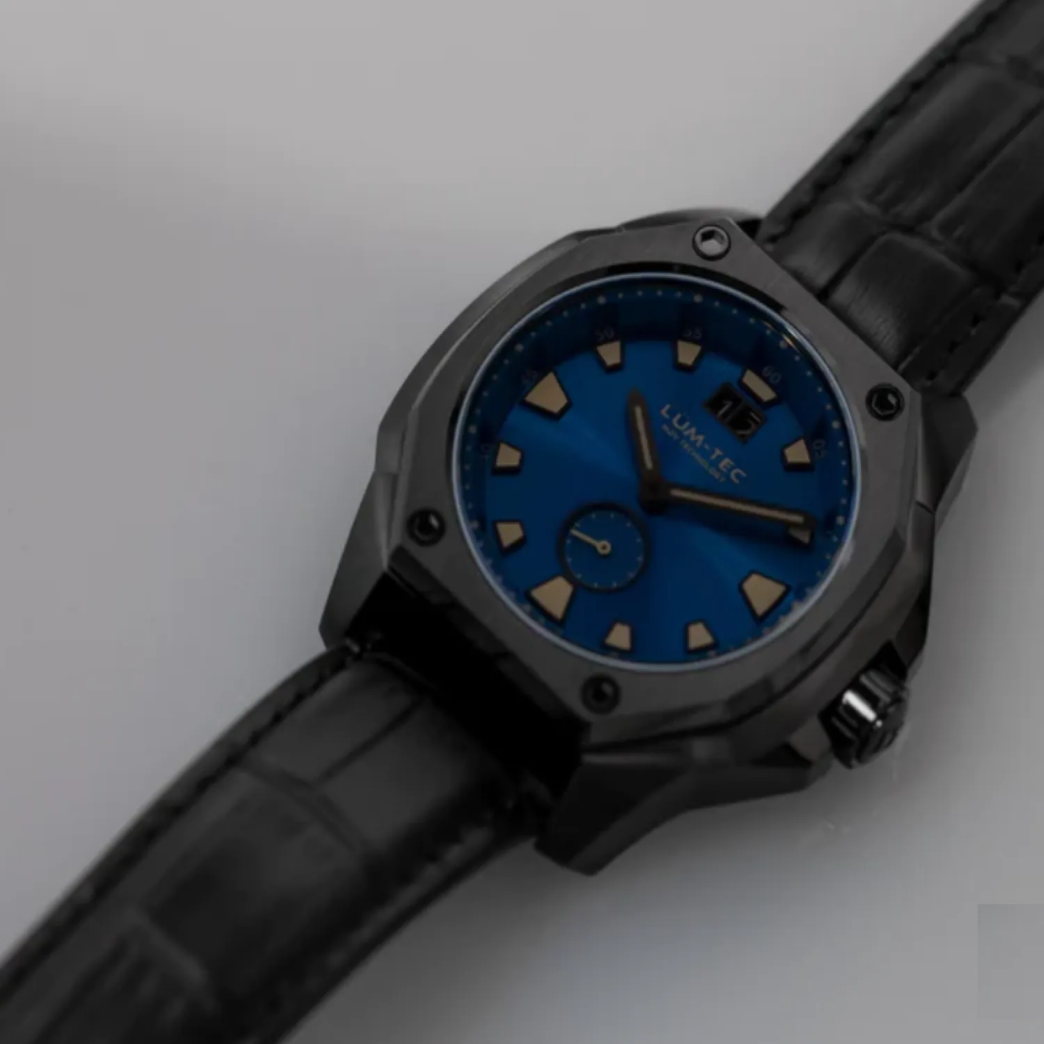 Lum-Tech Limited Edition Phantom V10 Wrist – Black Croc Leather Strap – V12 L04