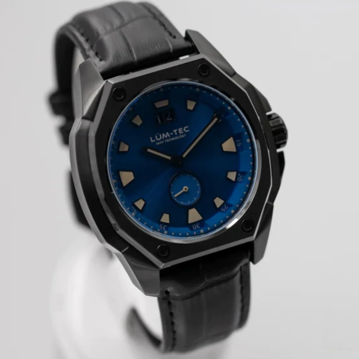 Lum-Tech Limited Edition Phantom V10 Wrist – Black Croc Leather Strap – V12 L04