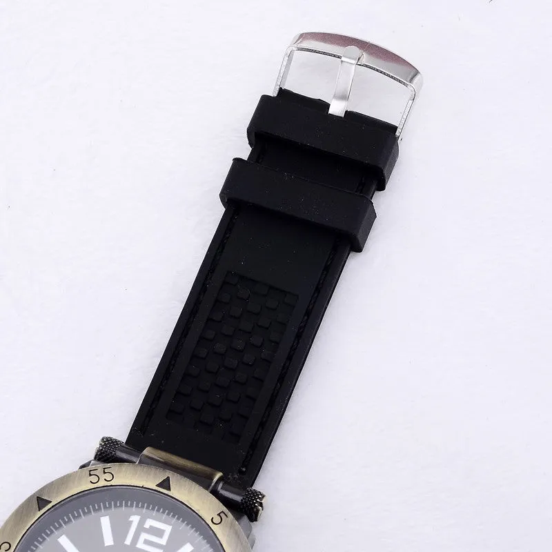 Luxury brand watches men fashion business watch casual rubber quartz watch hombre hour clock