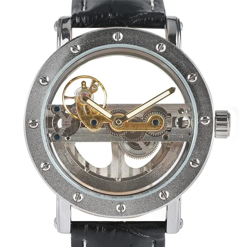 Luxury Hollow Automatic Leather Watch