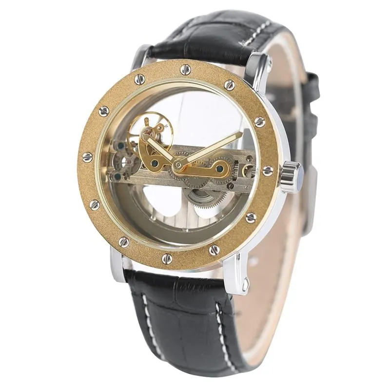 Luxury Hollow Automatic Leather Watch