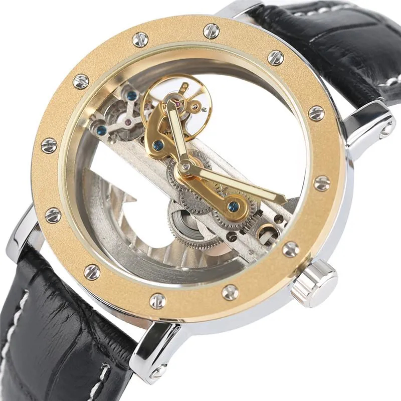 Luxury Hollow Automatic Leather Watch