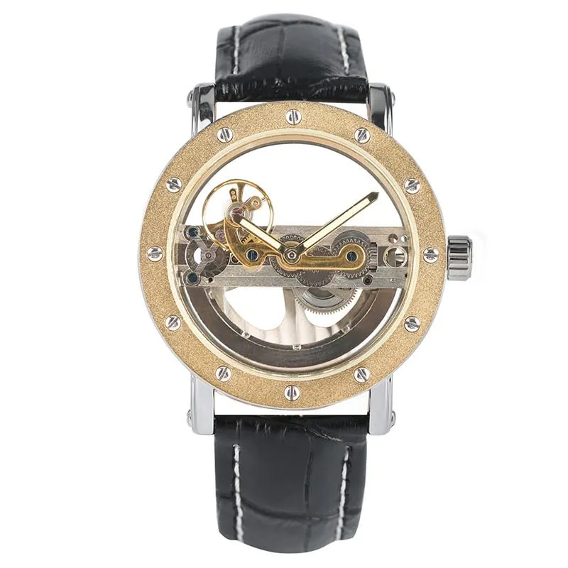 Luxury Hollow Automatic Leather Watch