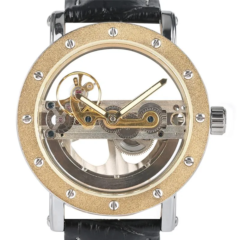 Luxury Hollow Automatic Leather Watch