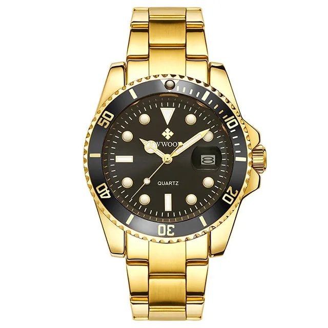 Luxury Waterproof Automatic Date Men Quartz Diving Sports Wristwatches